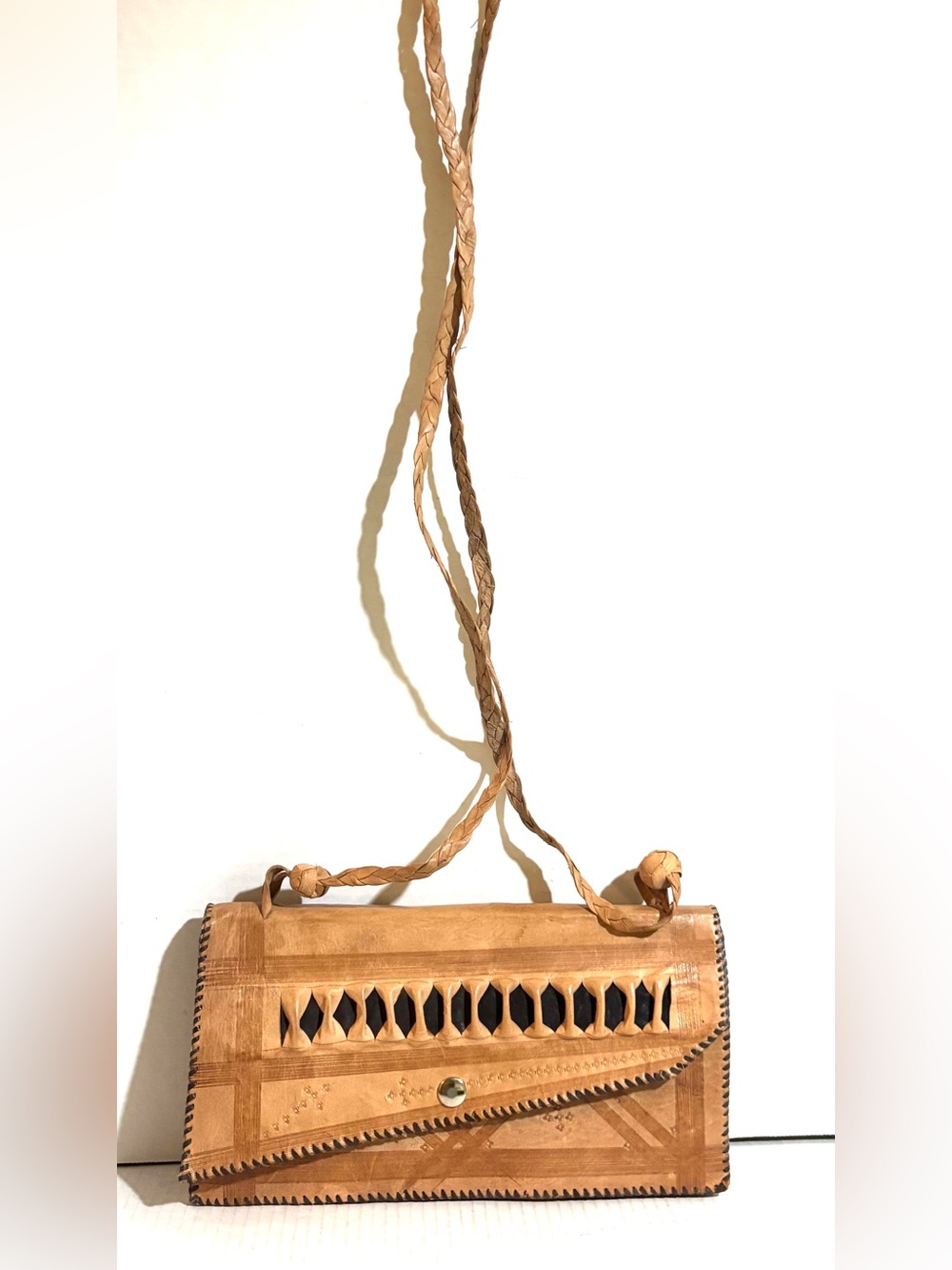 Handcrafted Tan Leather Crossbody Bag